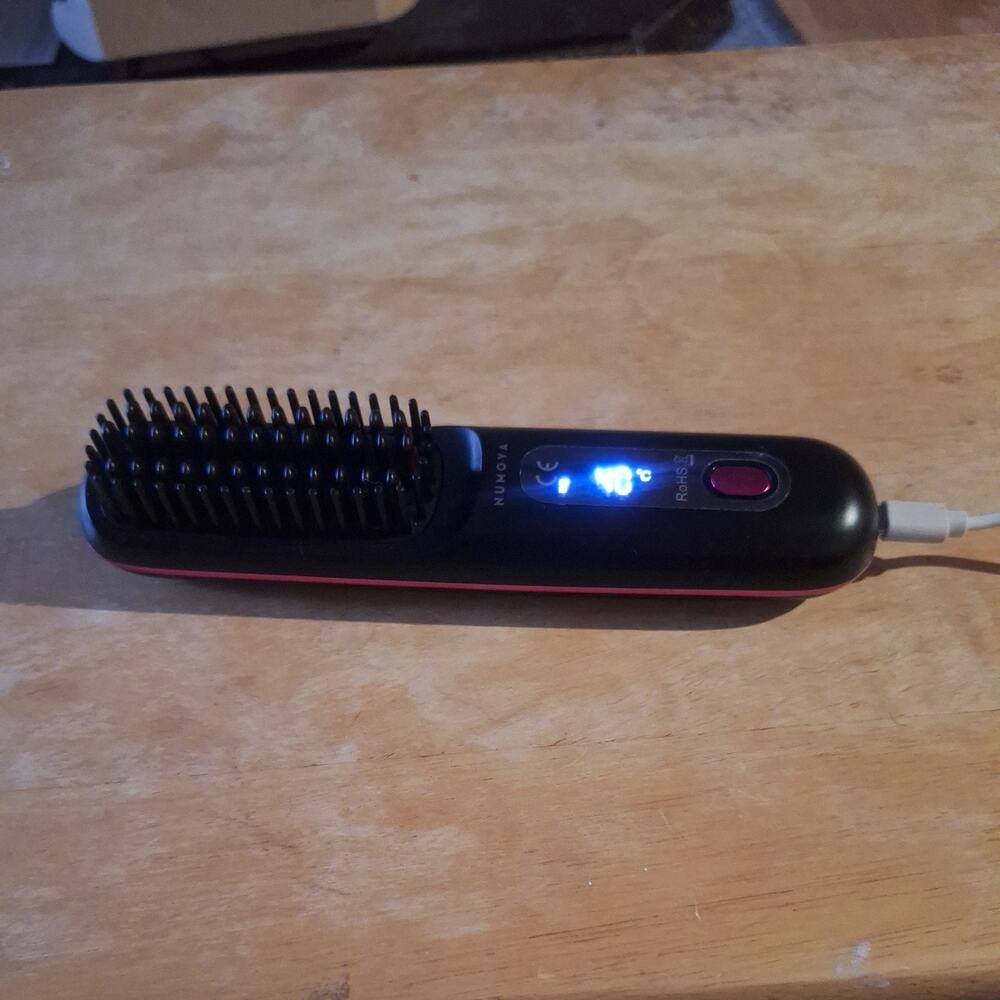 Numoya Go Brush Pro Hair Straighteners Fast Heating Styler Women Travel Hot Comb